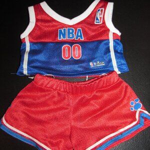 Vintage Early 2000s Build A Bear Workshop NBA Basketball Sports Jersey Outfit
